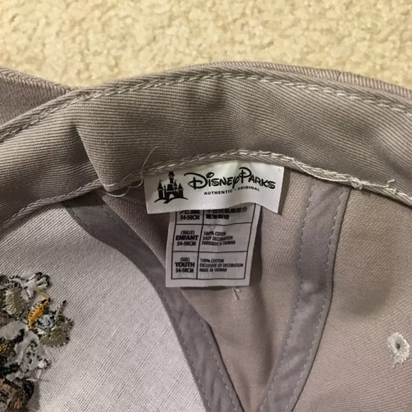 Disney Animal Kingdom Grey Hat Cap Strapback Embroidered Kids Youth Size 54-58cm - Picture 8 of 12